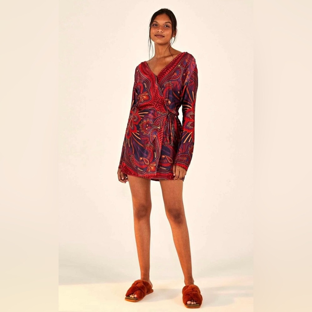 Farm Rio Macaw Wrap Dress